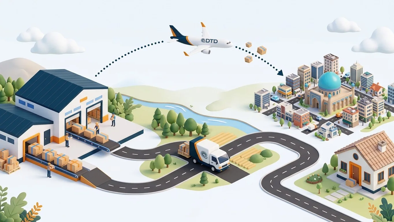 The cargo route: warehouse in China, plane or truck, Tashkent warehouse and the customer’s home