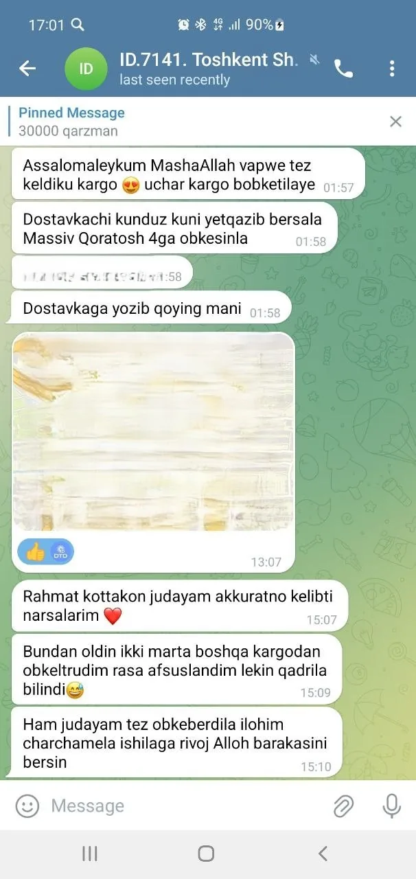 Mijozlarning iliq fikrlari — 7