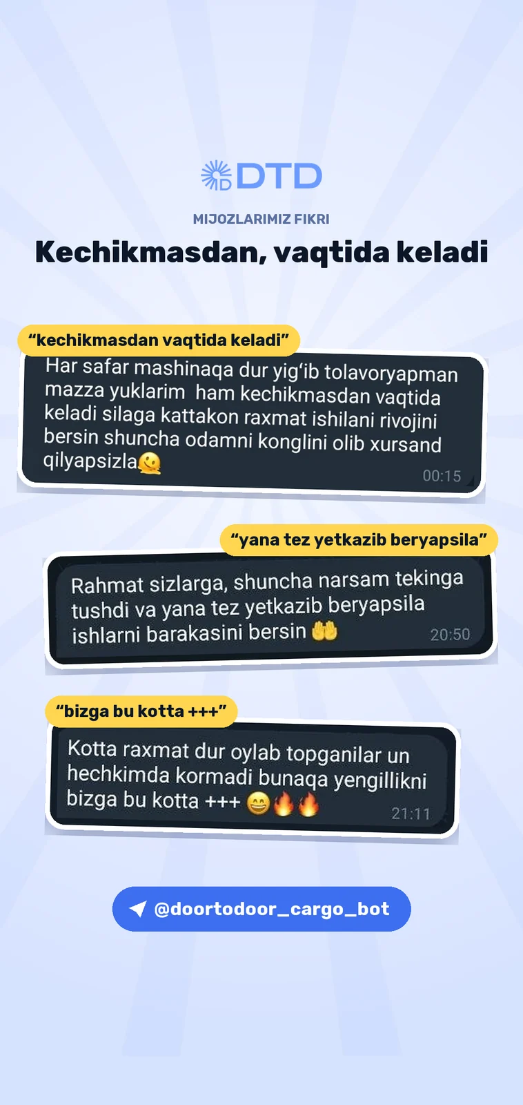 Mijozlarning iliq fikrlari — 1