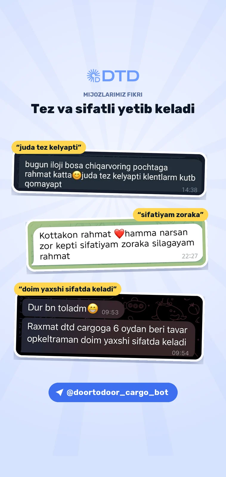 Mijozlarning iliq fikrlari — 5