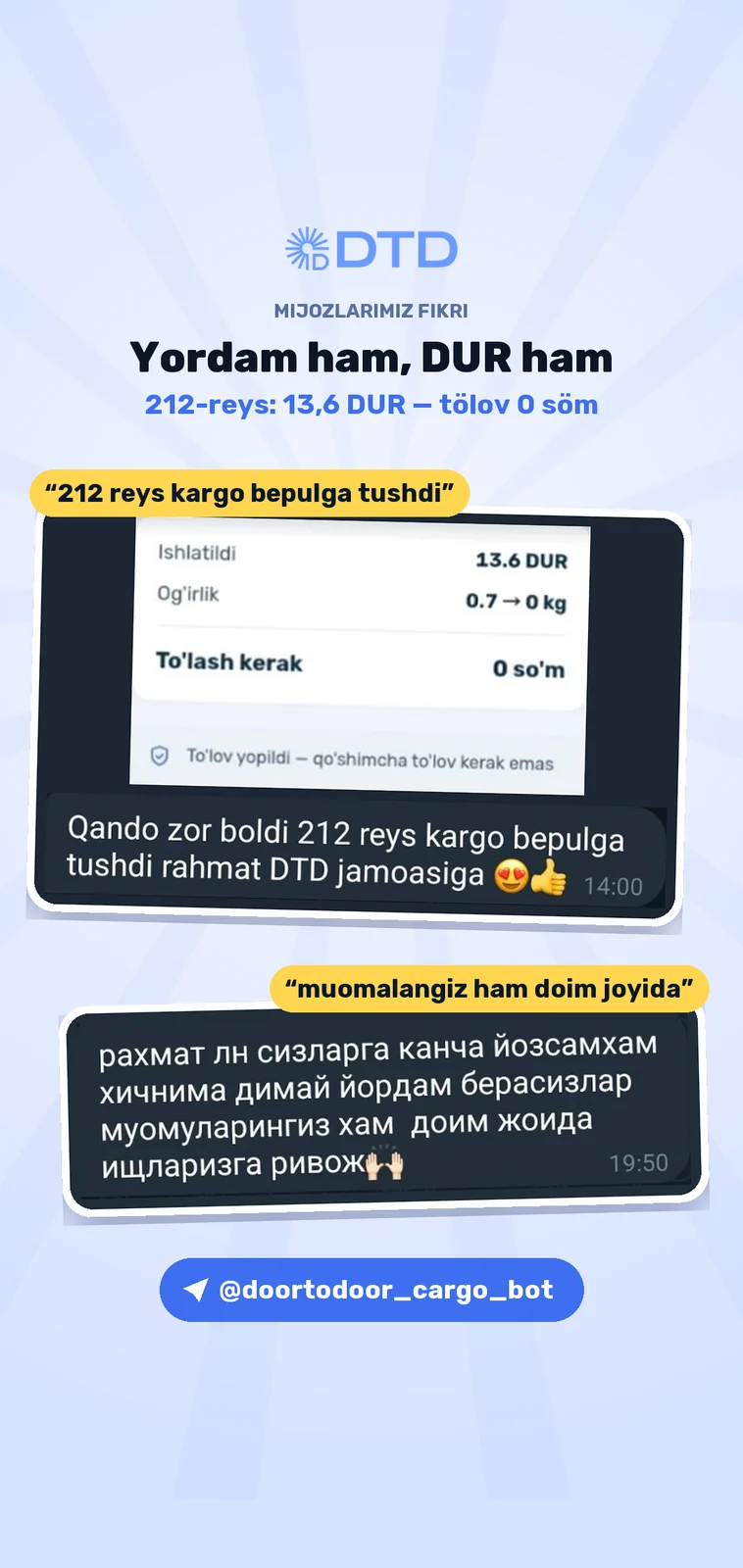 Mijozlarning iliq fikrlari — 1