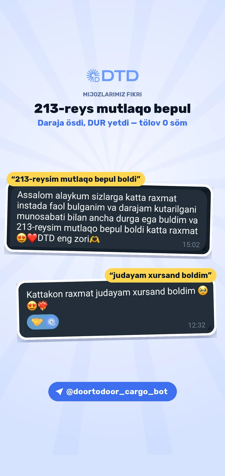 Mijozlarning iliq fikrlari — 1